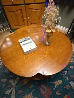 Vintage Baumritter cloverleaf two-tier table