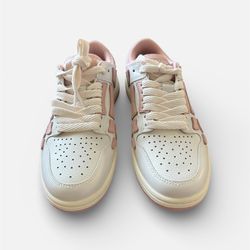 Amiri model Crystal Skel-Top Low for women in pink