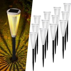 ROSHWEY Outdoor Solar Lights, 12 Pack Solar Pathway Lights Outdoor Waterproof 2 Colors