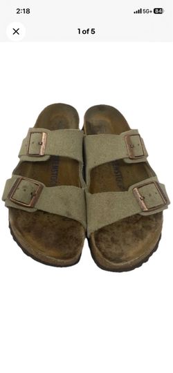 Birkenstock Arizona Taupe Suede Leather Sandals EU 36 US Women’s 5-5.5