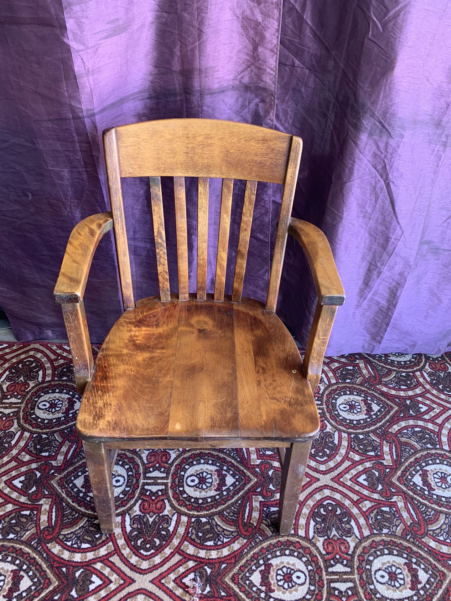 Old sturdy rustic chair