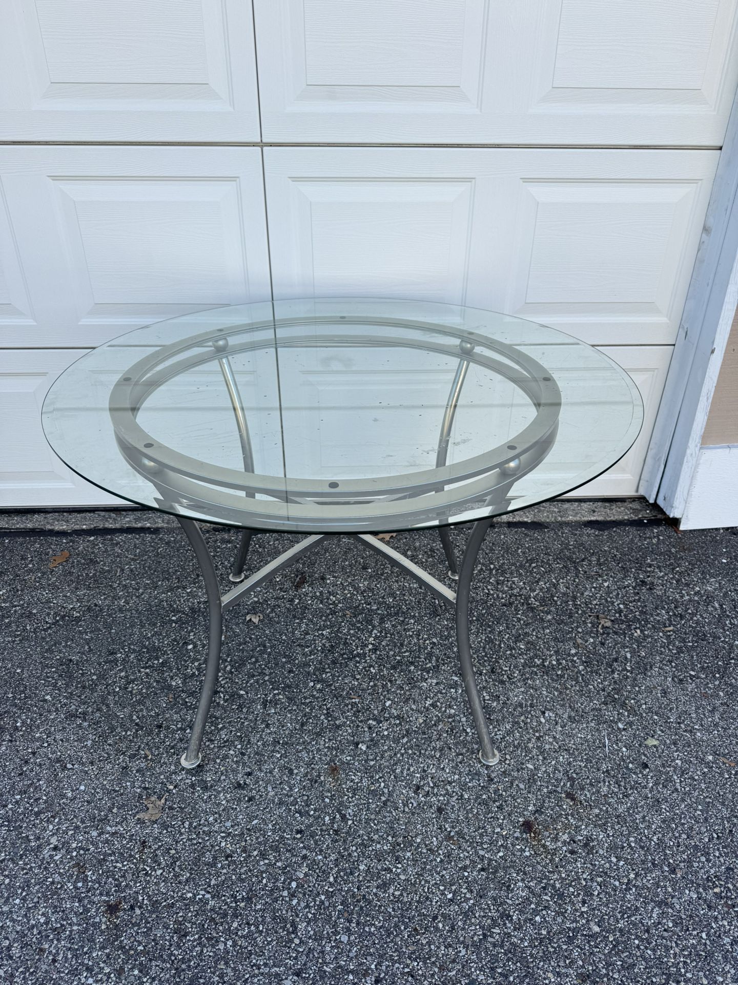 Glass dining table