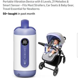 Hands-Free Baby Rocker & Sleep Soother- Portable Vibration Device with 6 Levels, 21 Melodies & Smart Sensor - Fits Most Strollers, Car Seats & Baby Ge