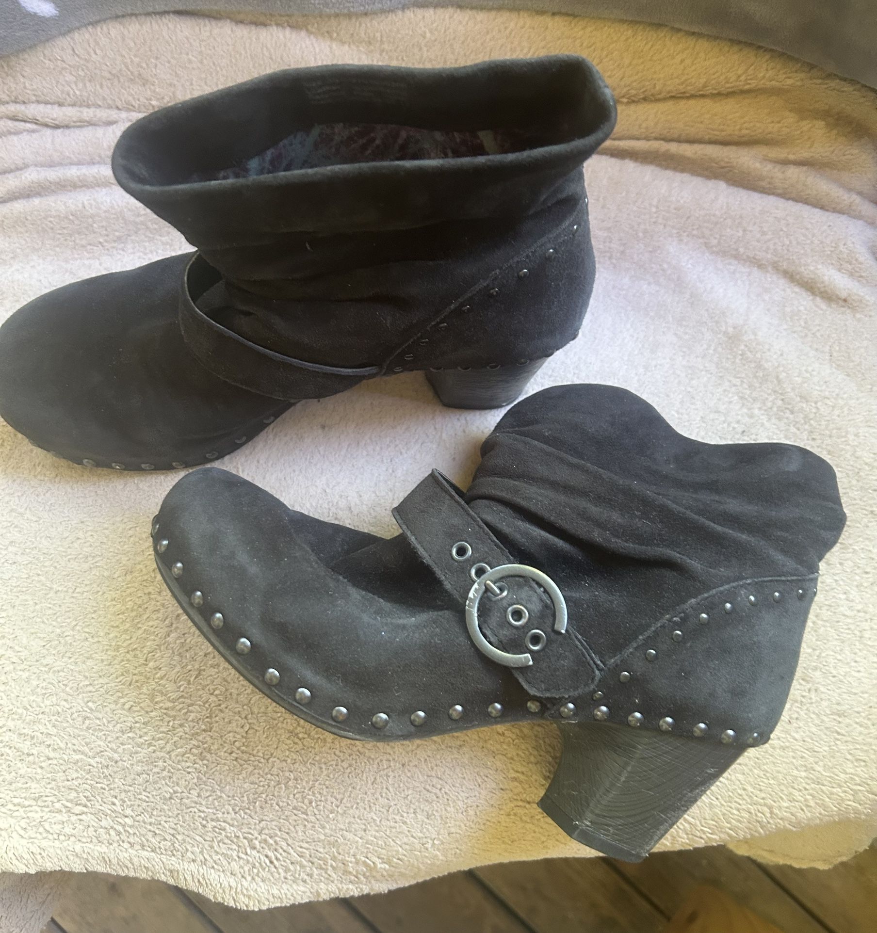 Dansko Nikita Slouch Black Suede Boots