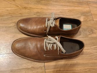 Men's Brown Leather Shoes, Size: US10