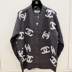 Brand new VIP Logo Cardigan Grey