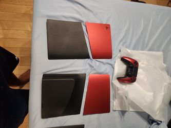 Ps5 official black and red plates and matching controller