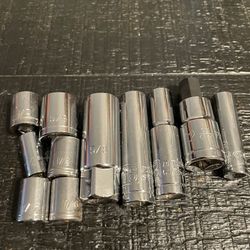 Mixed Socket & Bit Socket Set Deep Shallow & Hex Attachments