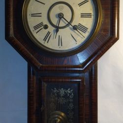 Antique Tiger Oak Seikosha Regulator Wall Clock Japan Excellent Working