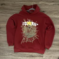 Red Sp5der Hoodie Sz L