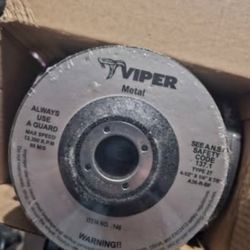 Lot of 5 Pcs Viper A36-R-BF 146 Metal Grinding Wheels 4-1/2" x 1/4" x 7/8"