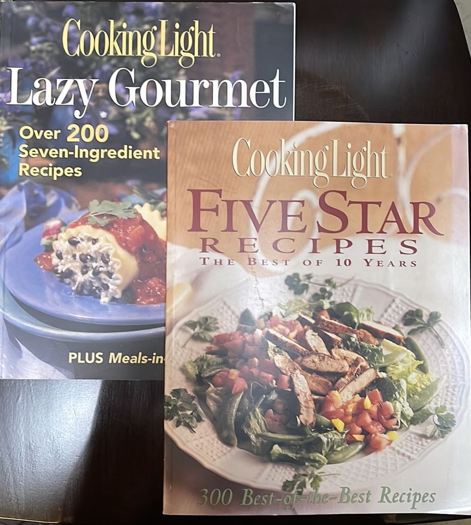 2 Cooking Light Lazy Gourmet and 5 Star Recipes Cookbooks New