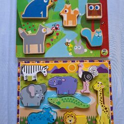 Wooden Animal Puzzles Zoo Wild