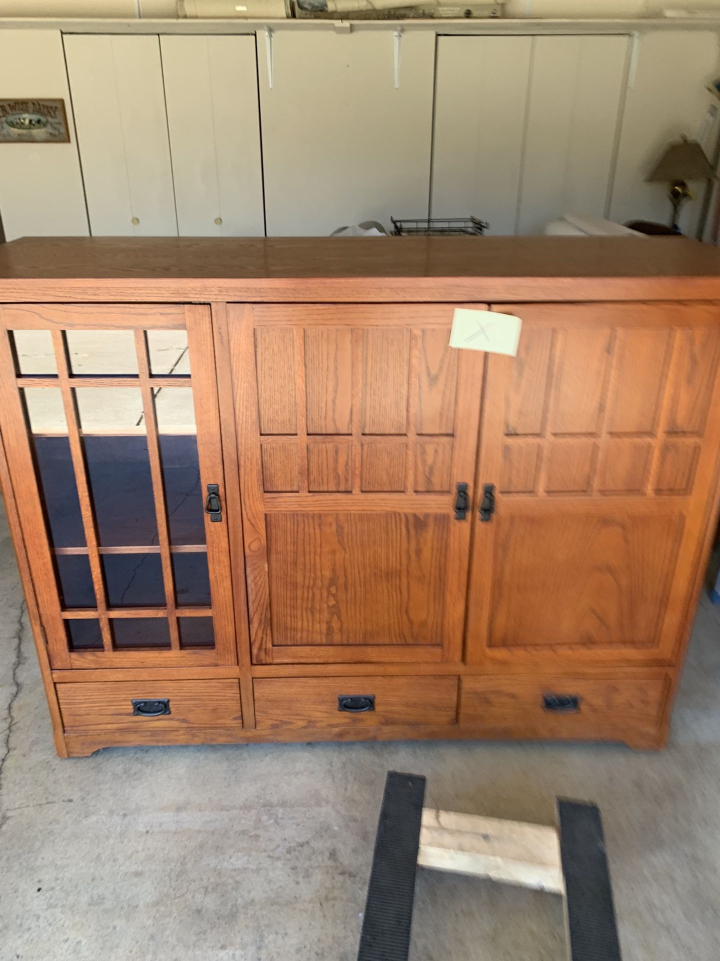 Mission Oak Style Entertainment Center