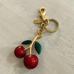 Coach Cherry Keychain / Bag Charm Large