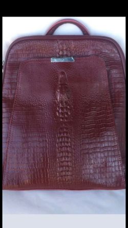 Red Crocodile leather backpack BAG girl woman female beautiful comfortable
