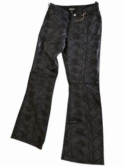 Dollhouse Women’s Medium Black Snakeskin Textured Pants Y2K
