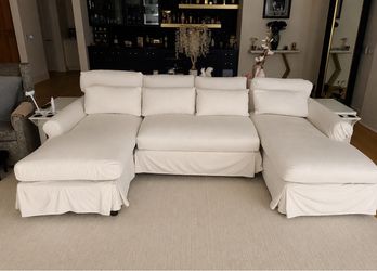 Yorkshire U shaped Pottery Barn Double Chaise Sectional Sofa