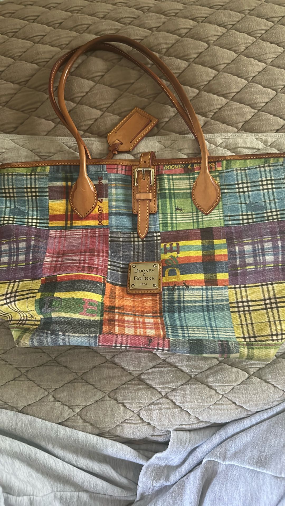 Vintage Dooney and Bourke 1975 Plaid Bag