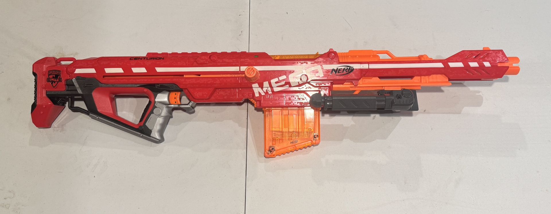 NERF MEGA Centurion w/ full 6rd magazine & bipod attachment