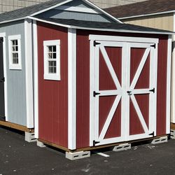 Red 4x8 Backyard Storage Shed