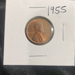 US coin 1955 Lincoln wheat penny