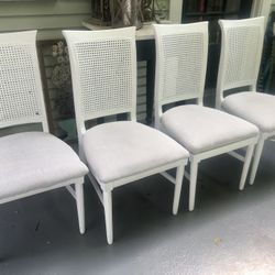 4 Beautiful White Chairs