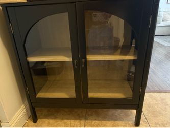 Threshold black cabinet