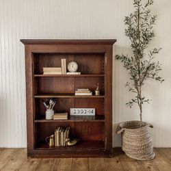Antique Wood Bookshelf 