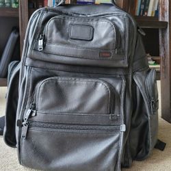 Tumi Alpha 3 Black Leather Backpack