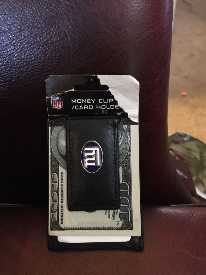 New York Giants money clip and card holder
