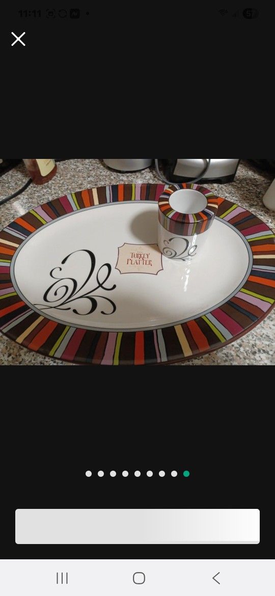 Beautiful  Turkey Platter Set
