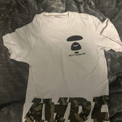 A Bathing Ape White/camo Shirt