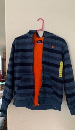 Boys New Quicksilver fleece hoodie SZ M 10/12