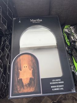 Halloween Martha Stewart Ghost Swinging LED Decorative Mirror