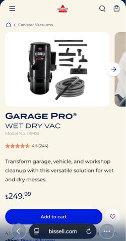 Bissell Garage Pro Wet dry Vacuum