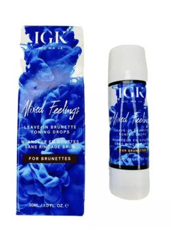 IGK Mixed Feelings Leave-In Brunette Toning Drops 1 Oz 30 mL Full Size NIB
