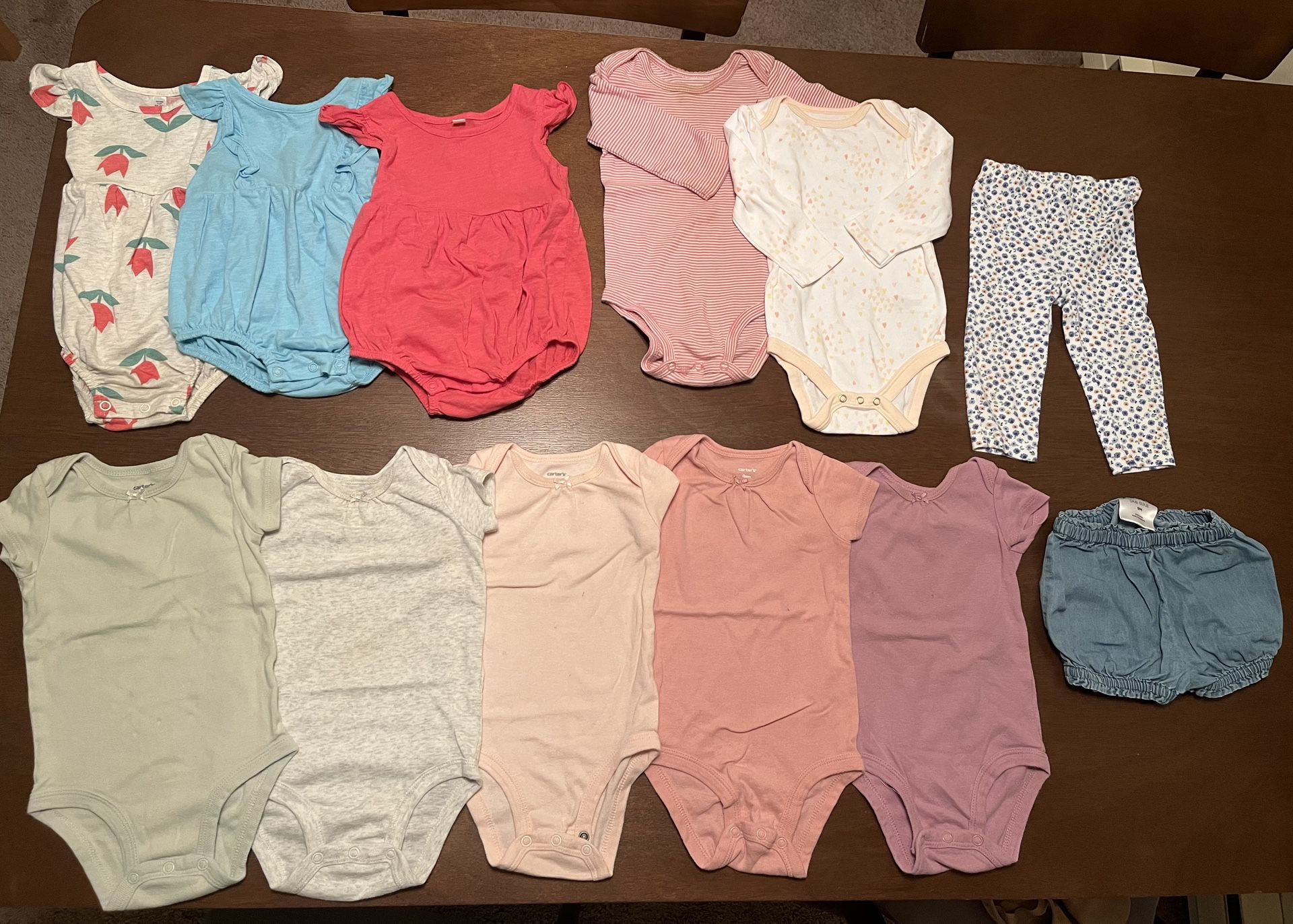 Infant Girls Clothes (9 Months, Carter’s and Okie Dokie Brands)
