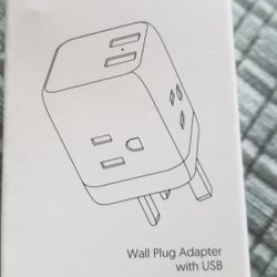 Wall Plug Adapter with USB. 