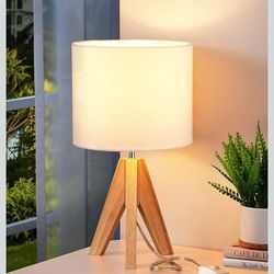 Table Lamp With Wood Stand