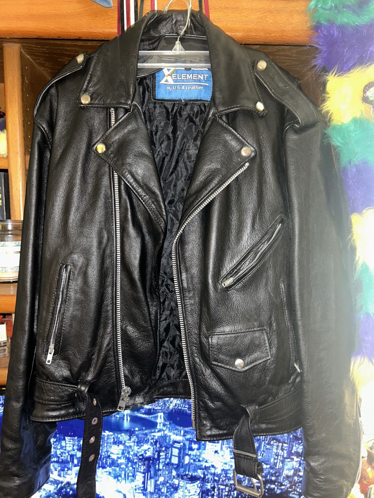 Large X Element Heavy Leather Jacket