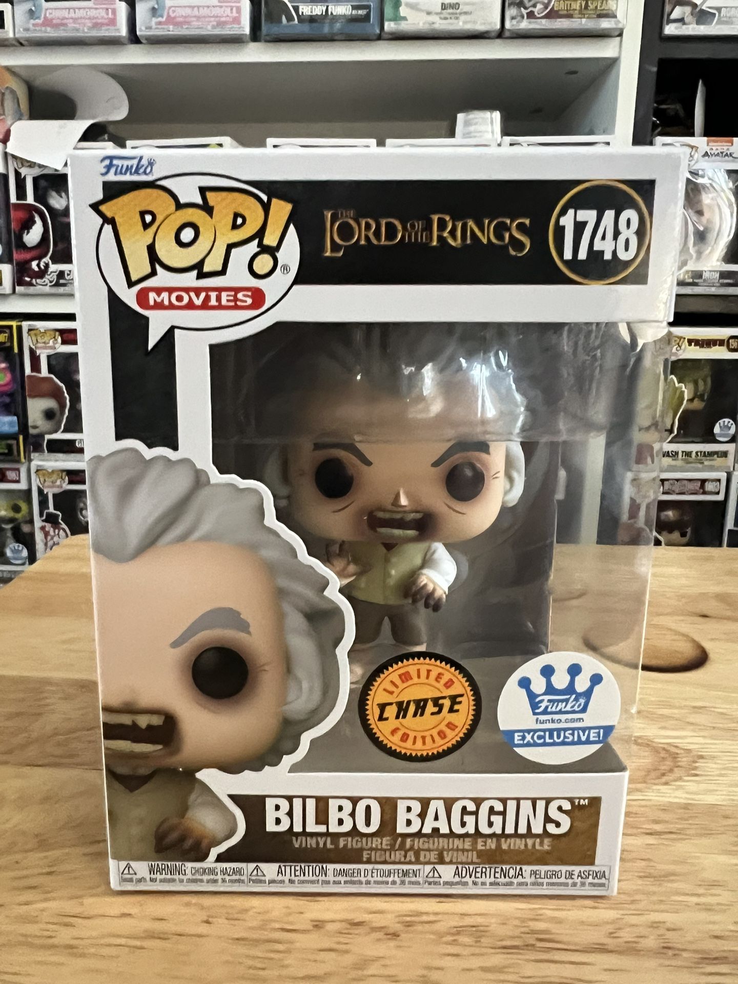 EXCLUSIVE LIMITED CHASE Possessed Bilbo Baggins Funko Pop #1748 LOTR Lord Rings