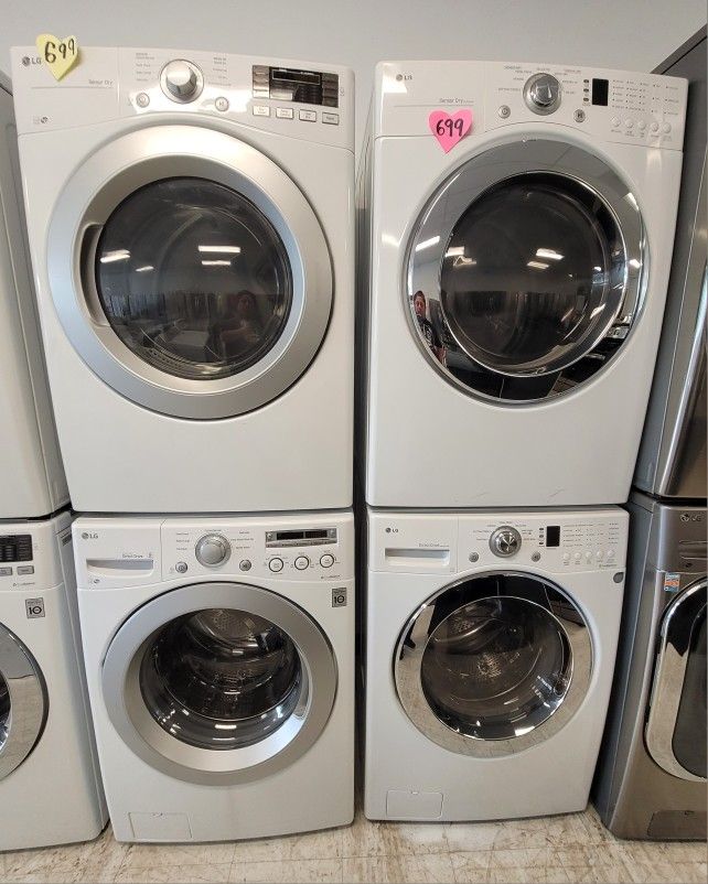 Front Load Washer And Electric Dryer Set Used In Good Condition With 90days Warranty From $699 Up To $825