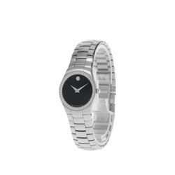 MOVADO STRATO - 84 . A1 . 2487 S - 26MM Black Dial Diamond Bezel Women’s Watch