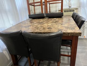 Marble Counter Height Dining Set