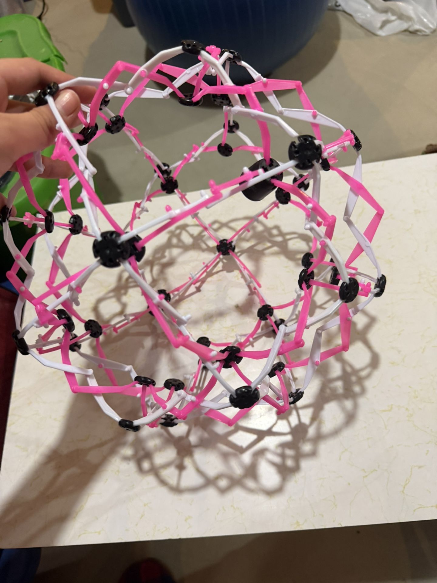 Pink and Black Expandable Ball Toy