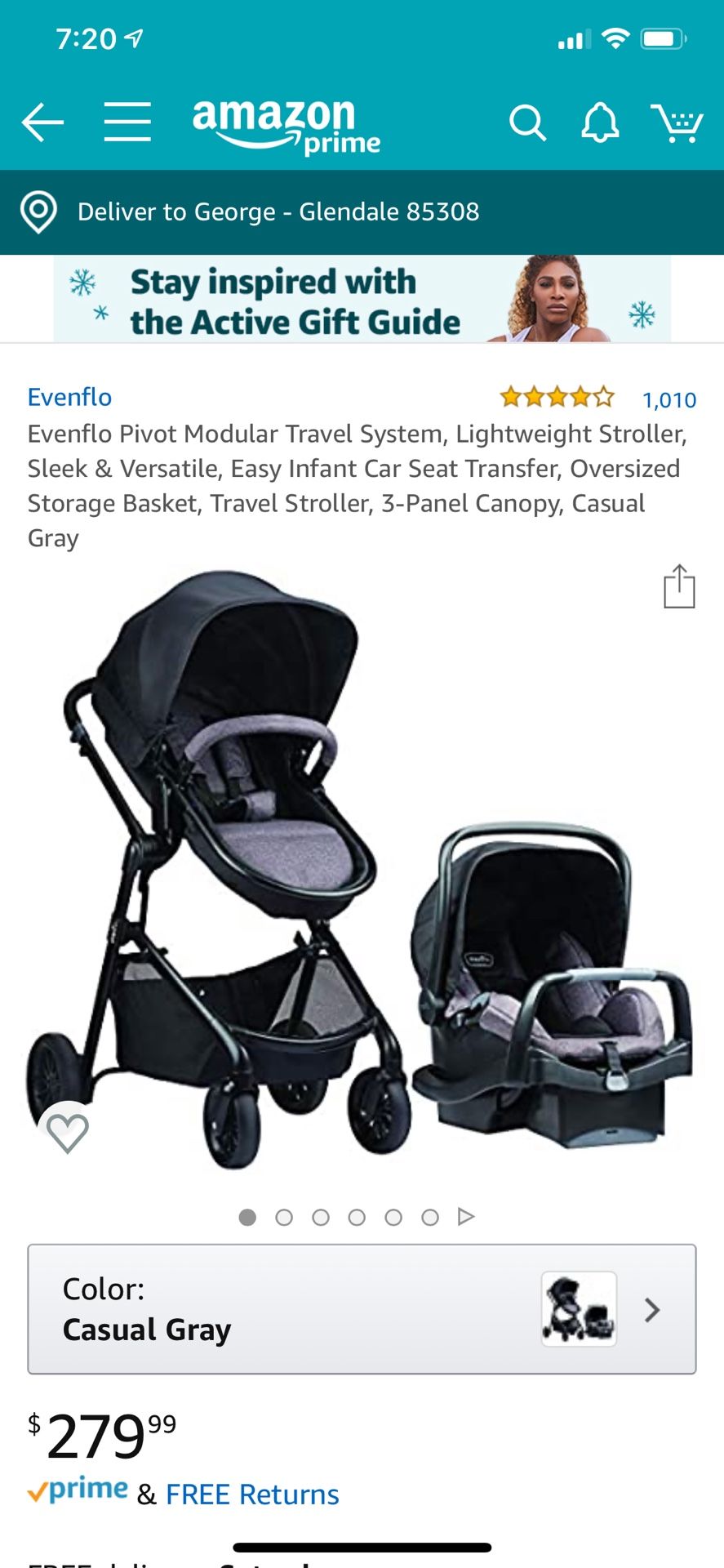 Brand new Evenflo carseat and stroller travel system