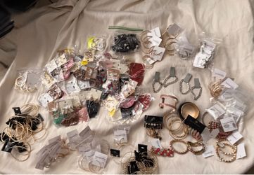 HUGE 250-Pc Jewelry Reseller Lot | NY&Co, Boho Tassels, Hoops, Studs & Rhinestones