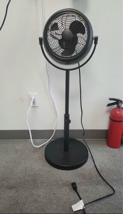 Simple Deluxe Industrial Retro Pedestal Fan, 360 Rotatable Stand Fan, 3 Speed Adjustable, Height Pedestal Stand Fan