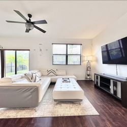 Leather L-shape Sectional